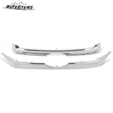 BUFEETERS 2PCS Front Upper & Center Grille Chrome Trim Fit For 2011 2012 2013 2014 Ford Edge,Factory Style,Chrome&Silver