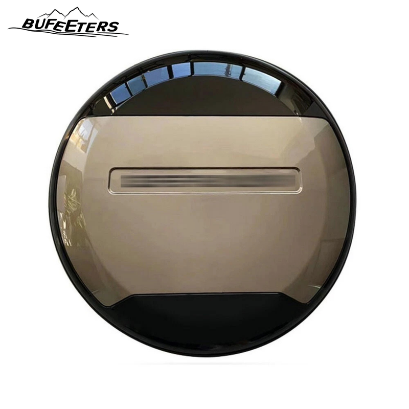 BUFEETERS Rear Spare Tire Cover Fit For 2020-2025 Land Rover Defender 90/110/130 L663 L851 Wheel Cover,Gondwana Stone&Gloss Black&Black Letters
