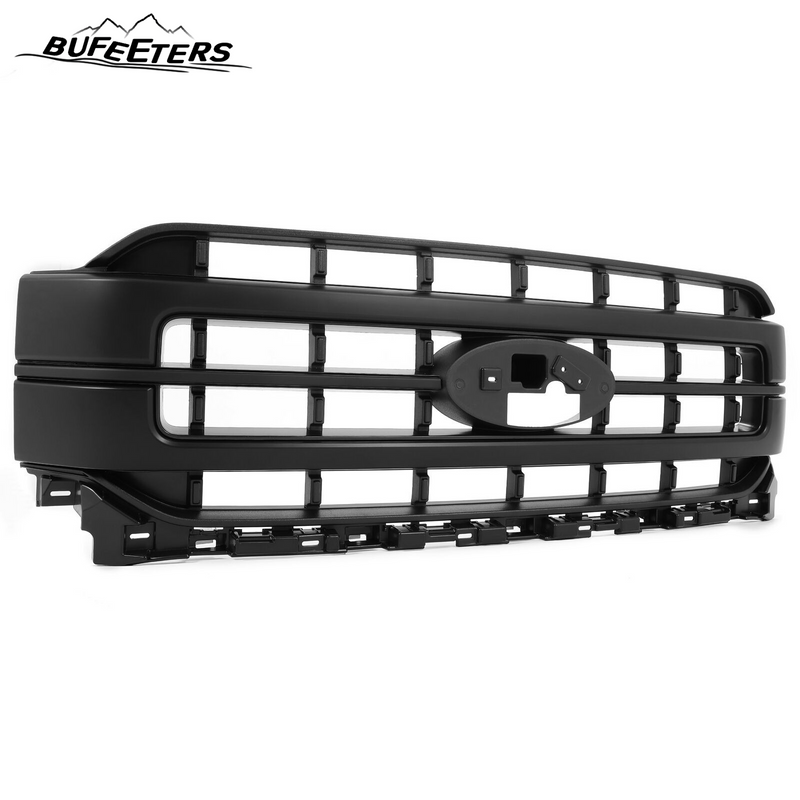 BUFEETERS Front bumper Upper Grille Fit For 2021 2022 2023 Ford F-150 Lariat,Factory Style,Matte Black