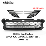 BUFEETERS  Front Grille Air Side Vent Set Fit For 2014 2015 2016 2017 Land Rover Range Rover Sport,Mesh Style,Nickel Plated