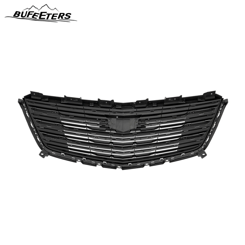 BUFEETERS   Front Bumper Upper Grille Fit For 2016 2017 2018 2019 2020 Cadillac XT5,Horizontal Billet  Style,Chrome&Black