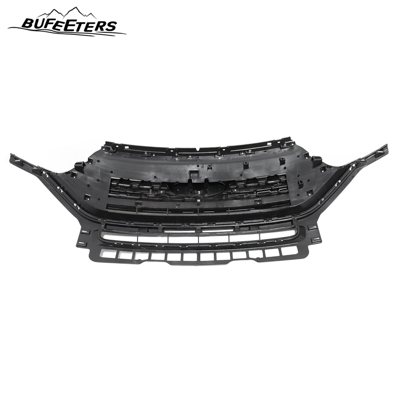 BUFEETERS  Front Bumper Upper Grille Assembly Fit For 2020 2021 2022 2023 Ford Explorer XLT,Honeycomb Style,Chrome&Gloss Black
