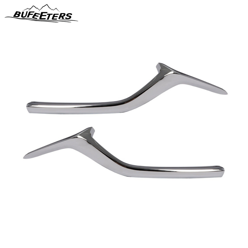 BUFEETERS 2Pcs Left & Right Front Bumper Grille Molding Trim Fit For 2017 2018 2019 2020 2021 Mazda CX-5,Factory Style,Chrome&Silver