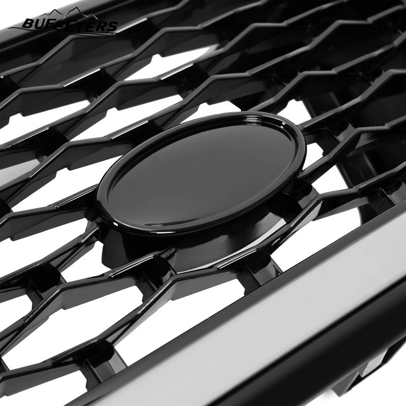 BUFEETERS  Front Grille Air Side Vent Set Fit For 2010 2011 2012 2013 Land Rover Range Rover Sport L320,Mesh Style,Black&Silver