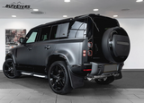 BUFEETERS Rear Spare Tire Cover Fit For 2020-2025 Land Rover Defender 90/110/130 L663 L851 Wheel Cover,Carpathian Grey&Gloss Black&Black Letters