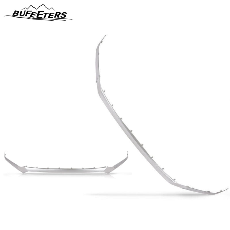BUFEETERS   3PCS Front Bumper Grille Molding Hood Trim Fit For 2019 2020 Hyundai Santa Fe,Silver