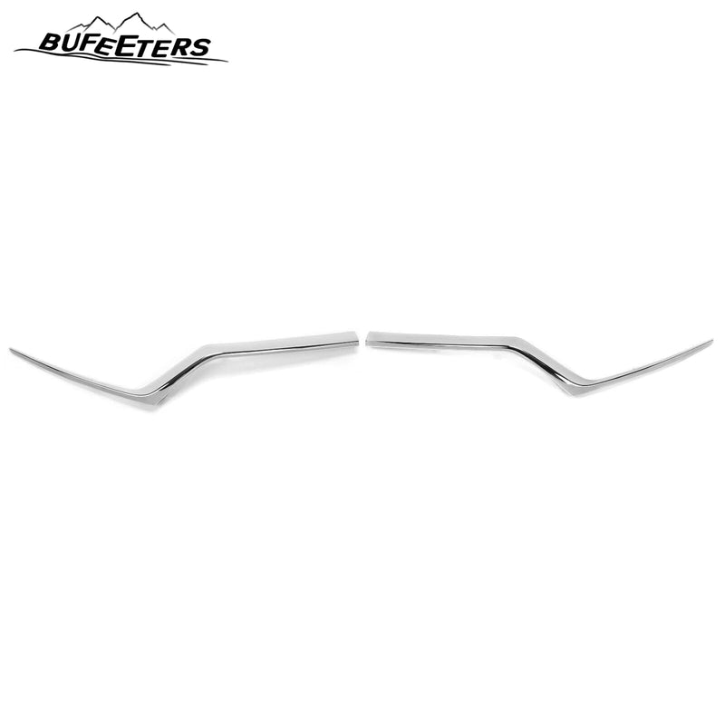 BUFEETERS Front Trim Grille Headlight Molding Fit For 2017 2018 2019 Honda CRV CR-V,Factory Style,Chrome