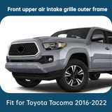 Front Upper Grille Outer Frame Surround Chrome Shell For 2016-2022 Toyota Tacoma