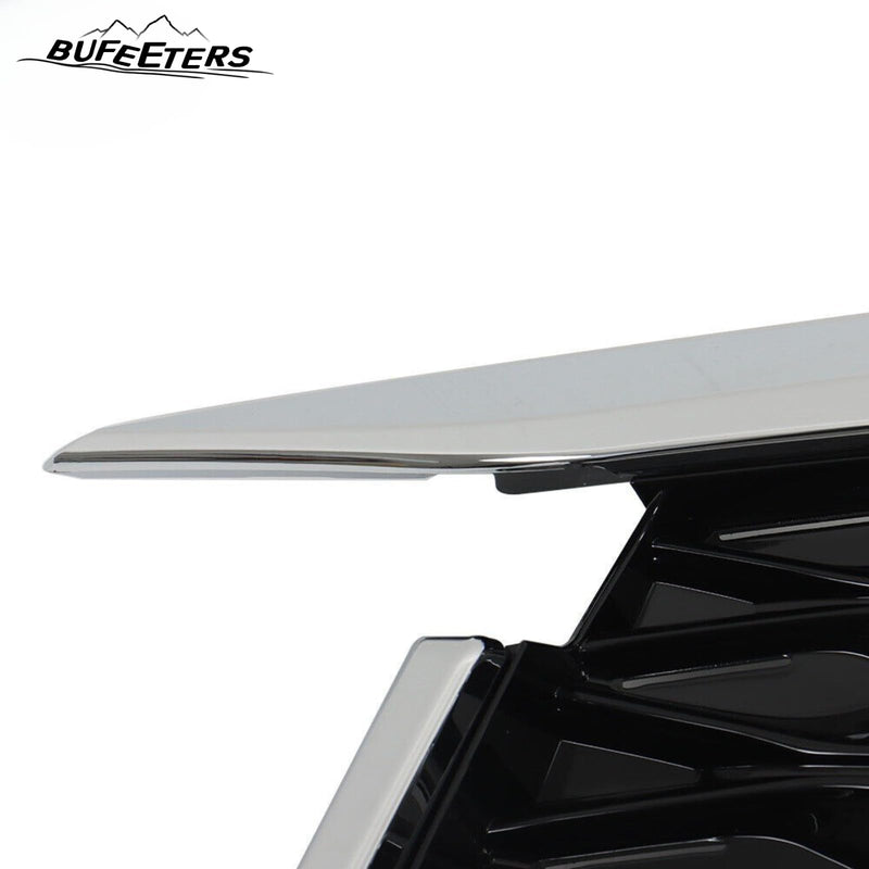 BUFEETERS  Front Bumper Upper Grille Fit For 2022 2023 INFINITI QX60,Mesh Style,Chrome&Black