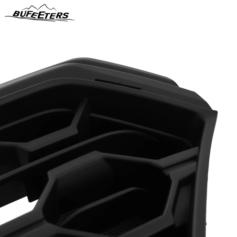 BUFEETERS   Front Bumper Grille W/ Camera Hole Fit For 2019 2020 Hyundai Santa Fe,Full Black