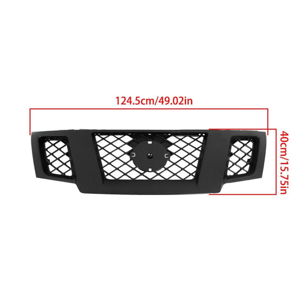 BUFEETERS Front Upper Grille Fit For 2009-2021 Nissan Frontier,Factory Style ,Matte Black