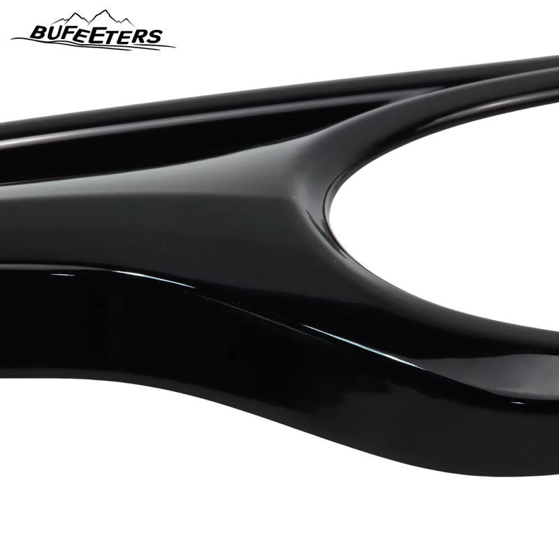 BUFEETERS Pure Black Garnish Frame Front Grille Cover Trim Fit For 2020 2021 2022 Toyota Highlander