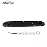BUFEETERS  Front Bumper Upper Grille Grill & Hood Bulge Fit For 2014 2015 2016 2017 2018 2019 2020 Toyota Tundra,Honeycomb Style,Gloss Black