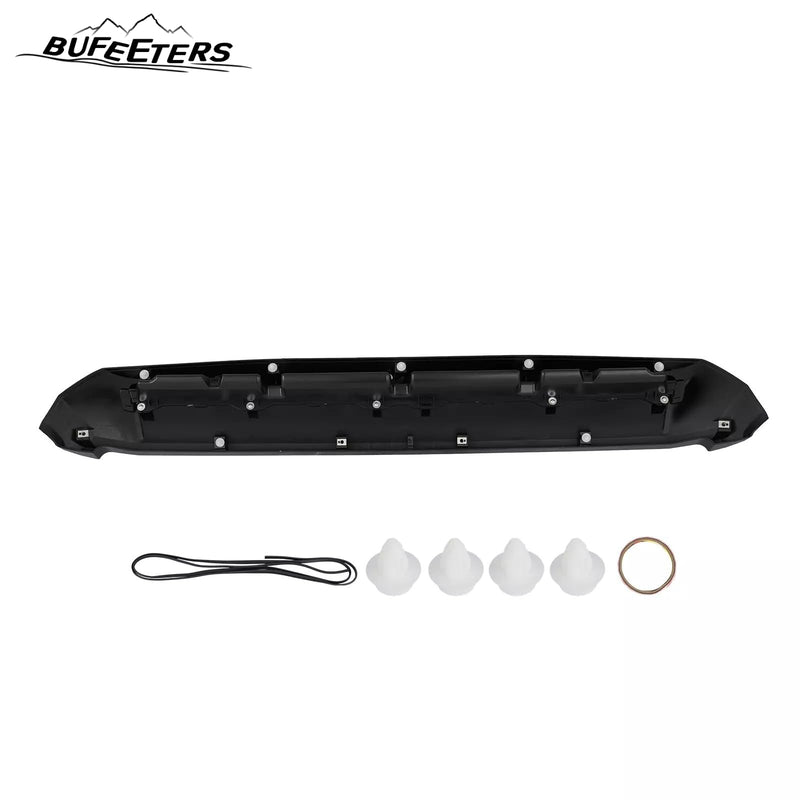 BUFEETERS  Front Bumper Upper Grille Grill & Hood Bulge Fit For 2014 2015 2016 2017 2018 2019 2020 Toyota Tundra,Honeycomb Style,Gloss Black