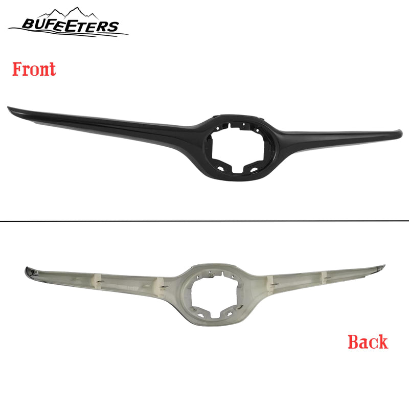 BUFEETERS Front Grille Molding Trim Cover Fit For 2020 2021 2022 2023 Toyota Highlander,Factory Style,Gloss Black