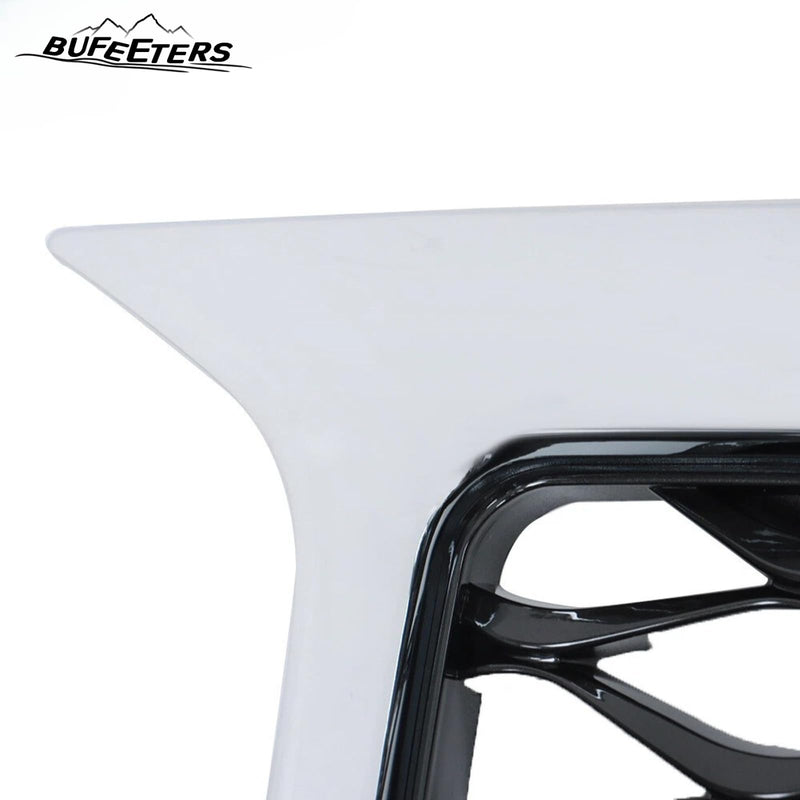 BUFEETERS  Front Bumper Upper Grille Fit For 2015 2016 2017 INFINITI QX80,Mesh Style,Chrome&Black
