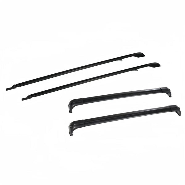 BUFEETERS   Roof Rack Cross Bar + Side Rail Fit For 2005 2016 Land Rover LR3 LR4,Black
