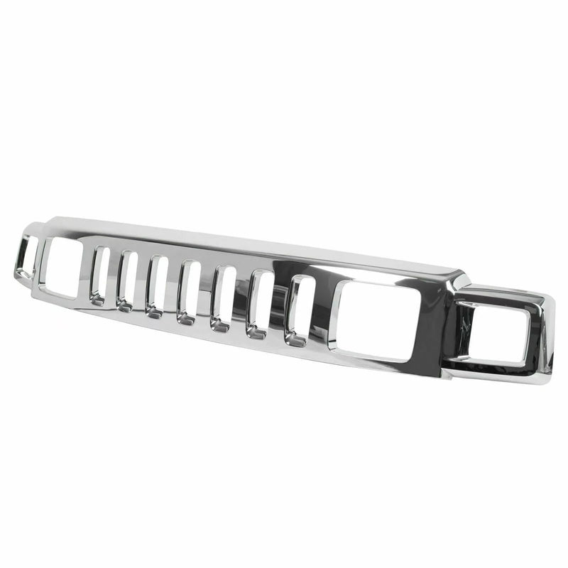 BUFEETERS Front Chrome Grille Assembly Fit For 2006 2007 2008 2009 2010 Hummer H3,Vertical Billet Style