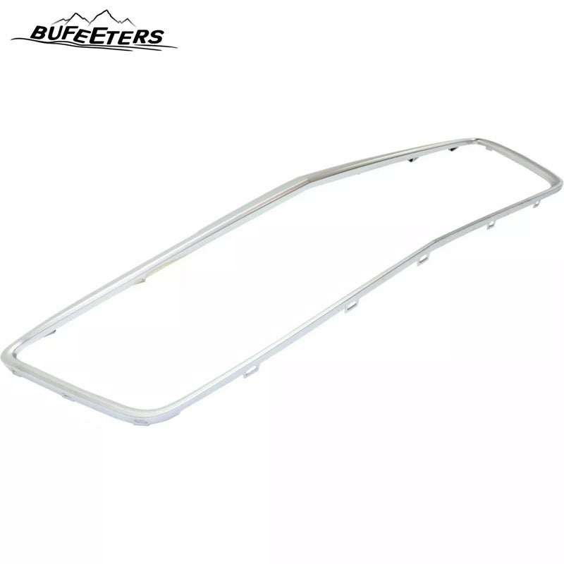 BUFEETERS  Front Bumper Upper Grille Frame Fit For 2015 2016 2017 2018 2019 Cadillac CTS Sedan,Factory Style,Satin Silver