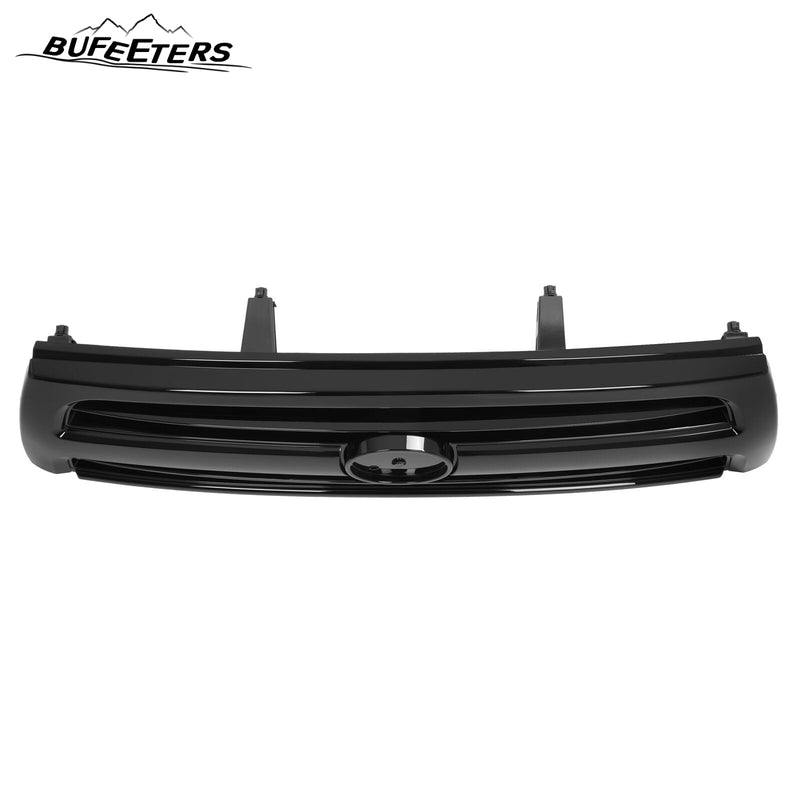 BUFEETERS Front Upper Grille Shell w/Badge Slot Fit For Toyota 4Runner 1999 2000,Factory Style,Black