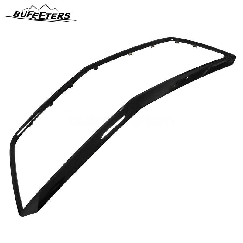 BUFEETERS   Front Bumper Upper Grille Outer Surround Frame Fit For 2017 2018 2019 2020 2021 2022 2023 Cadillac XT5,Factory Style,Gloss Black