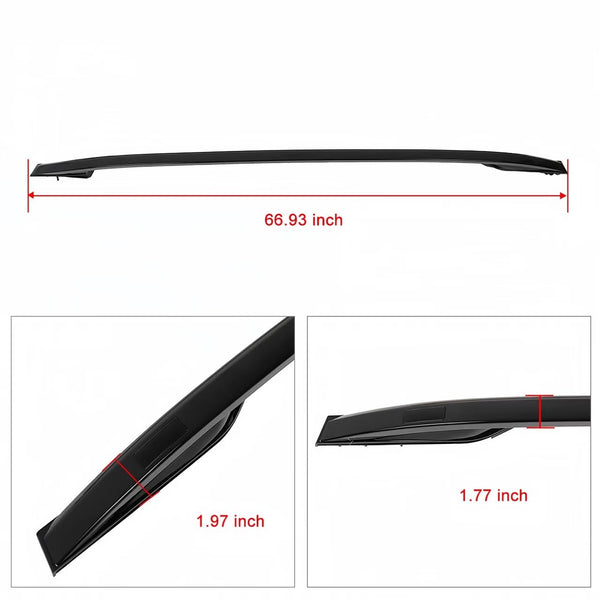 BUFEETERS   Roof Rack Side Rail Fit For 2012 2013 2014 2015 2016 2017 2018 2019 2020 Land Rover Range Rover Evoque,Black