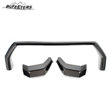 BUFEETERS Front Bumper Grille Trim Molding Fit For 2022 2023 2024 Toyota Tundra,Trim Style,Smoked Chrome
