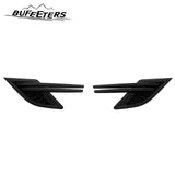 BUFEETERS  Front Grille Air Side Vent Set Fit For 2014 2015 2016 2017 Range Rover Sport,Mesh Style,Gloss Black