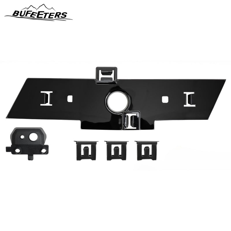 BUFEETERS Front Bumper Upper Grille Fit For 2022 2023 2024 Chevy Silverado 1500 High Country,Horizontal Billet Style,Gloss Black