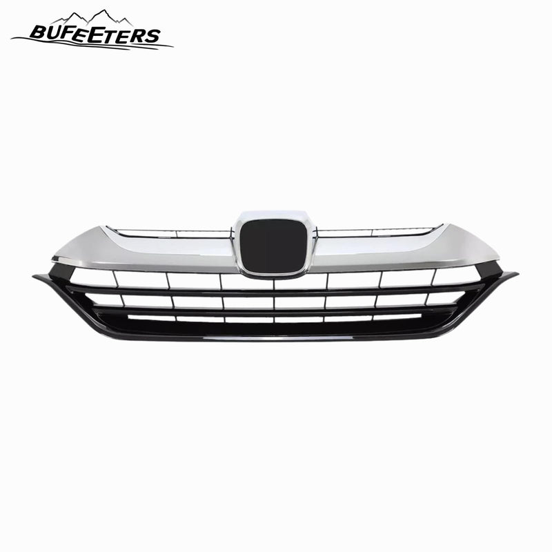 BUFEETERS  Front Bumper Grille Headlight Trim Fog Light Set Fit For 2017 2018 2019 Honda CRV CR-V,Mesh Style,Chrome&Black&Silver