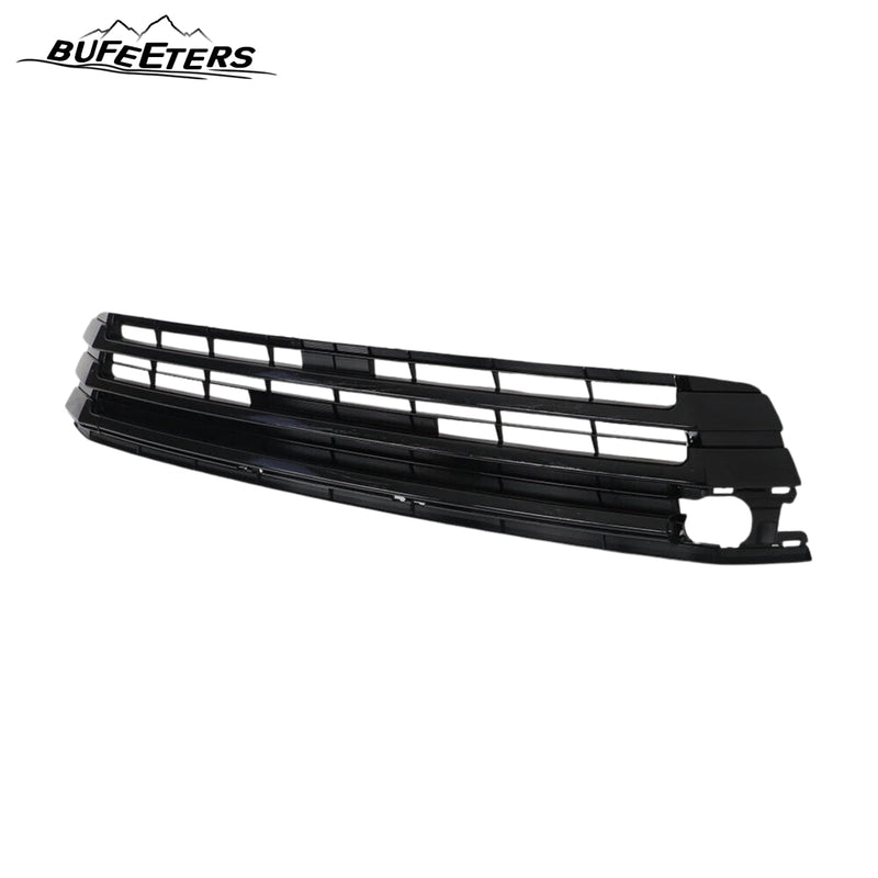 BUFEETERS Front Upper and Lower Grille w/O Camera Hole Fit For 2017 2018 2019 Toyota Highlander,Factory Style,Gloss Black