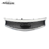 BUFEETERS  Front Bumper Upper Grille With Camera Hole Fit For 2016 2017 2018 2019 2020 Infiniti QX60,Mesh Style,Chrome&Black
