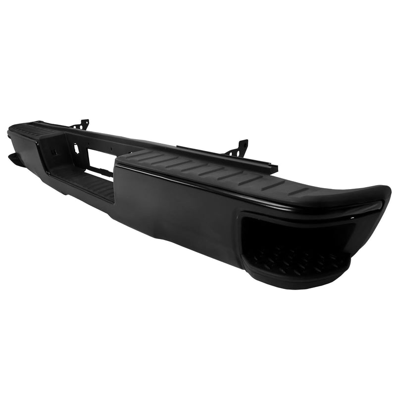 BUFEETERS Rear Step Bumper Assembly Fit For Chevy Silverado 1500 GMC Sierra 2014 2015 2016 2017 2018,Black