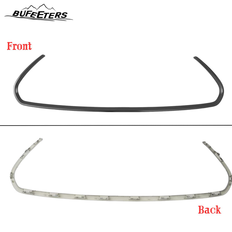 BUFEETERS Front Grille Molding Trim Cover Fit For 2020 2021 2022 2023 Toyota Highlander,Factory Style,Gloss Black