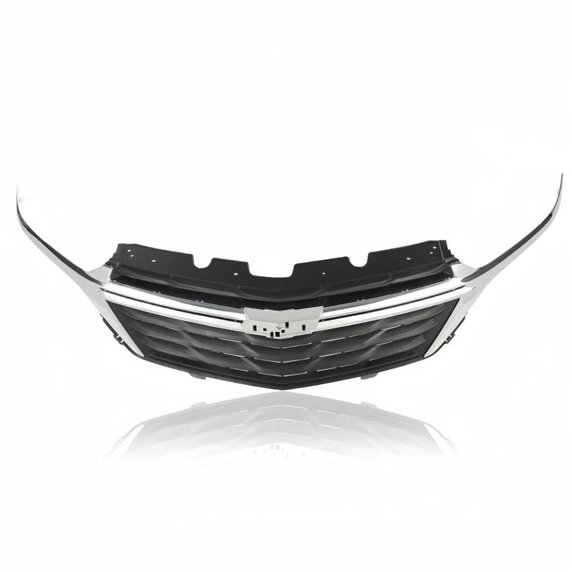 BUFEETERS  Front Bumper Upper Grille  Black W/Chrome Trim Fit For 2022 2023 Chevy Equinox