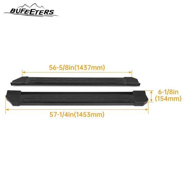 BUFEETERS Side Step Running Board Nerf Bar Fit For 2021 2022 2023 2024 Ford Bronco 2-Door,Black