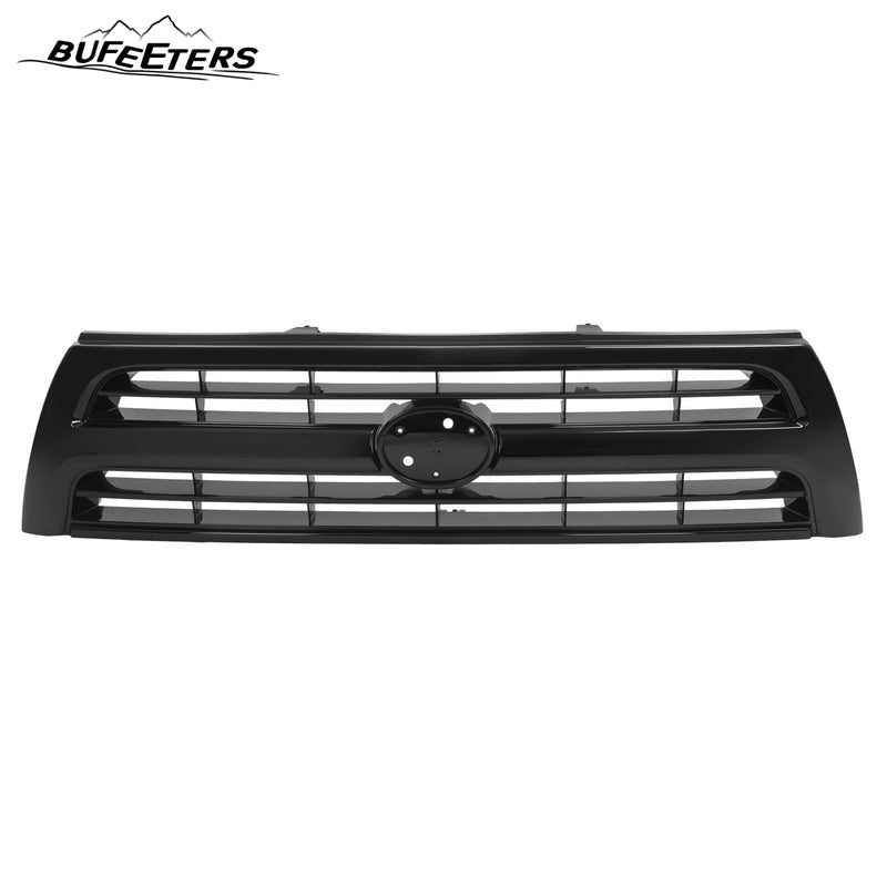 BUFEETERS Front Upper Grille Shell w/Badge Slot Fit For Toyota 4Runner 1999 2000,Factory Style,Black