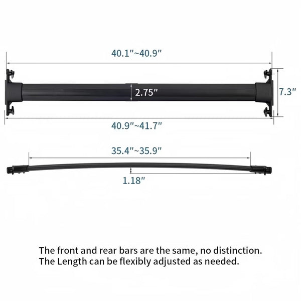 BUFEETERS  Roof Rack Cross Bars Rail Fit For 2010-2024 Toyota 4Runner Luggage Carrier Black