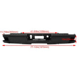 BUFEETERS Rear Step Bumper Assembly Fit For Chevy Silverado 1500 GMC Sierra 2014 2015 2016 2017 2018,Black