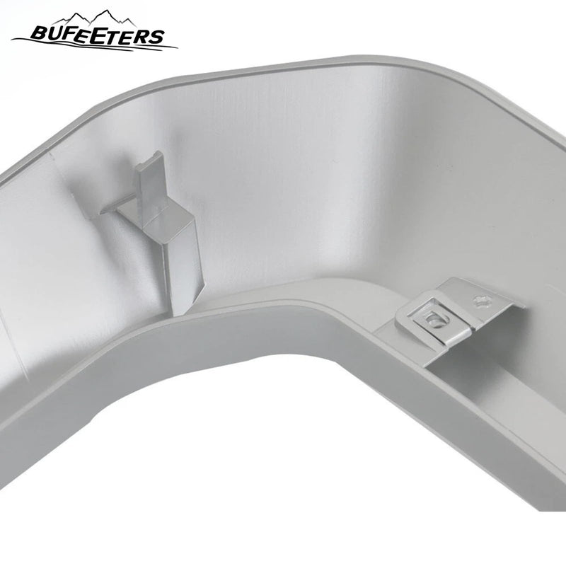 BUFEETERS Front Grille Outer Frame Suround Fit For 2019 2020 2021 GMC Sierra 1500,Factory Style,Matte Silver