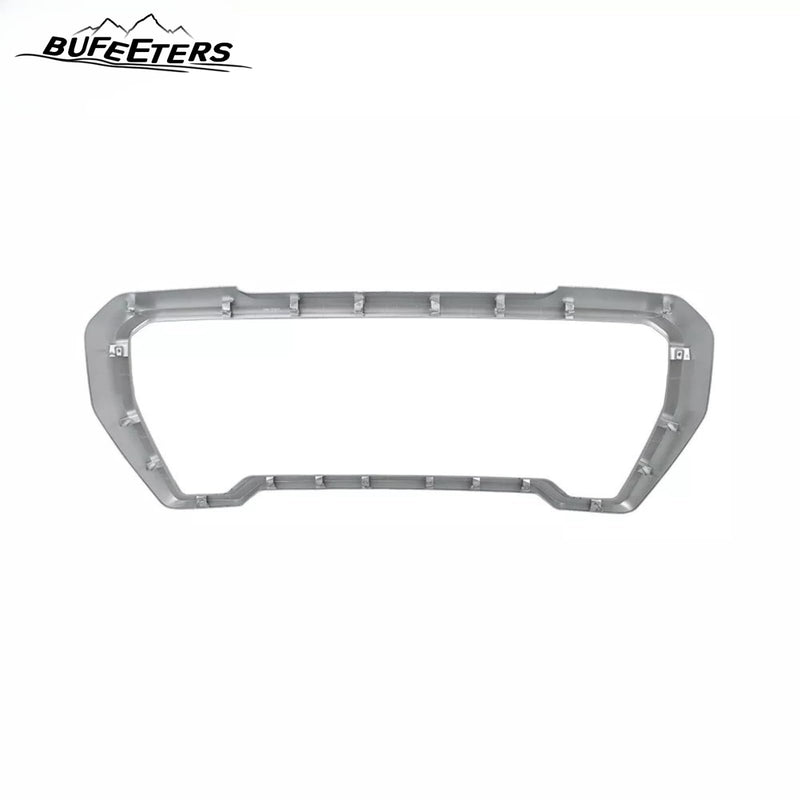 BUFEETERS Front Grille Outer Frame Suround Fit For 2019 2020 2021 GMC Sierra 1500,Factory Style,Matte Silver