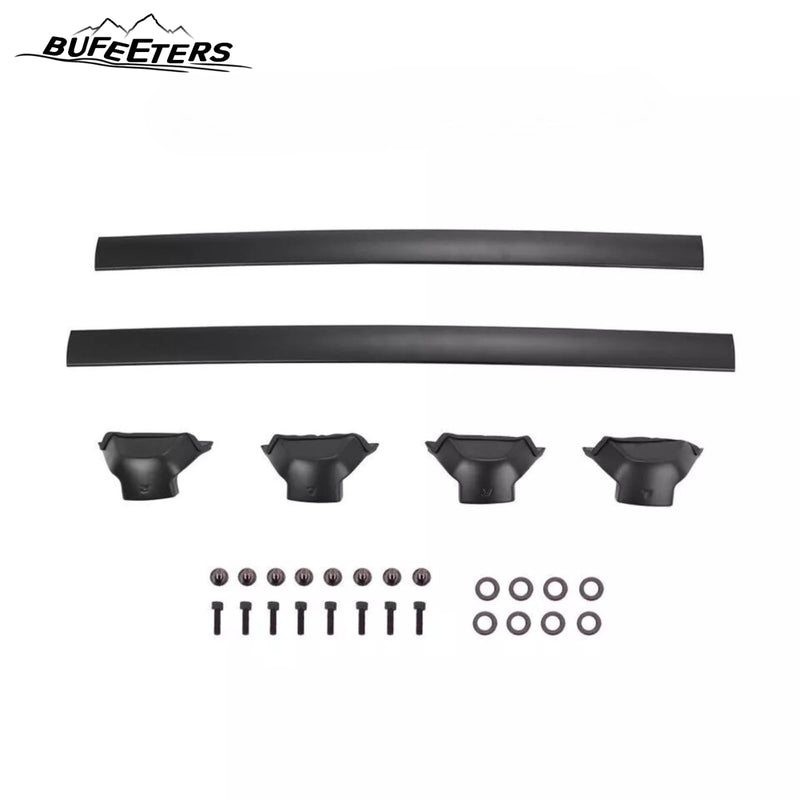 BUFEETERS   4Pcs Roof Rack Side Rails + Cross Bars Fit For 2017 2018 2019 2020 2021 2022 Honda CRV CR-V,OE Style,Black&Silver