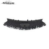 BUFEETERS  Front Bumper Upper Grille With Camera Hole Fit For 2016 2017 2018 2019 2020 Infiniti QX60,Mesh Style,Chrome&Black