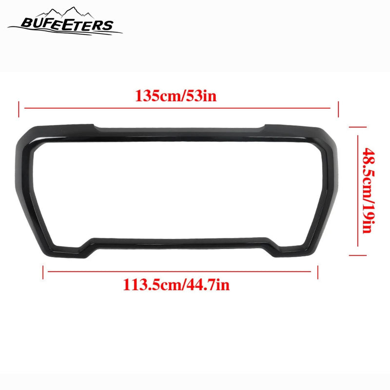 BUFEETERS Front Grille Outer Frame Suround Fit For 2019 2020 2021 GMC Sierra 1500,Factory Style,Gloss Black