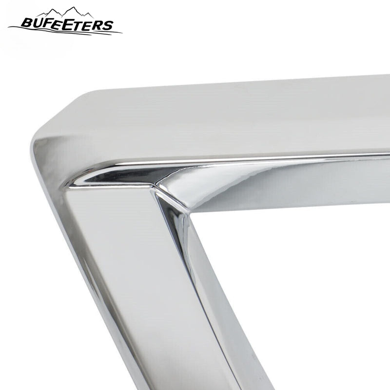 BUFEETERS Front Bumper Fascia Skid Plate Fit For 2019 2020 2021 Chevrolet Silverado 1500,Chrome&Silver