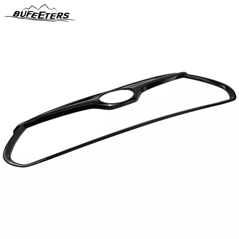 BUFEETERS Pure Black Garnish Frame Front Grille Cover Trim Fit For 2020 2021 2022 Toyota Highlander