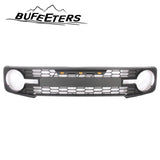 BUFEETERS  Front Bumper Upper Grille Fit For 2021 2022 2023 Ford Bronco,Raptr Style,Matte Black,Lights Amber