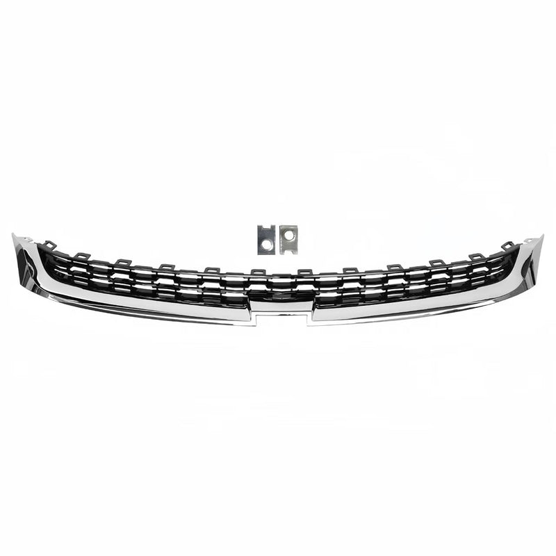 BUFEETERS  3pcs Front Upper Center Lower Grille Grill Set Fit For 2014 2015 2016 Chevrolet Malibu,Chrome&Black