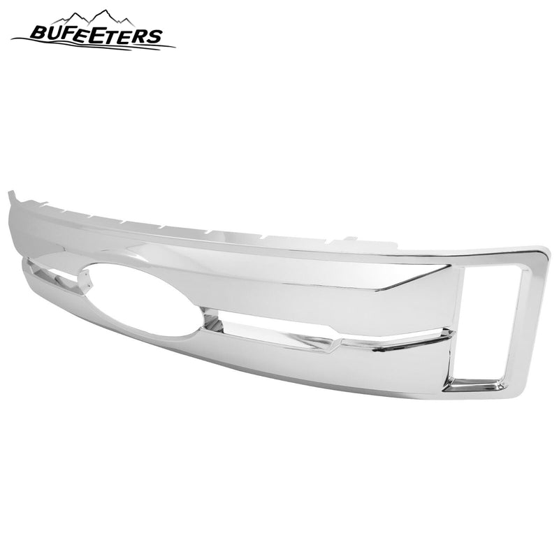 BUFEETERS Front Bumper Upper Grille Overlay Grill Covers Fit For 2017 2018 2019 F-250 F-350 F-450 F-550 Super Duty XLT&XL,Factory Style,Chrome&Silver