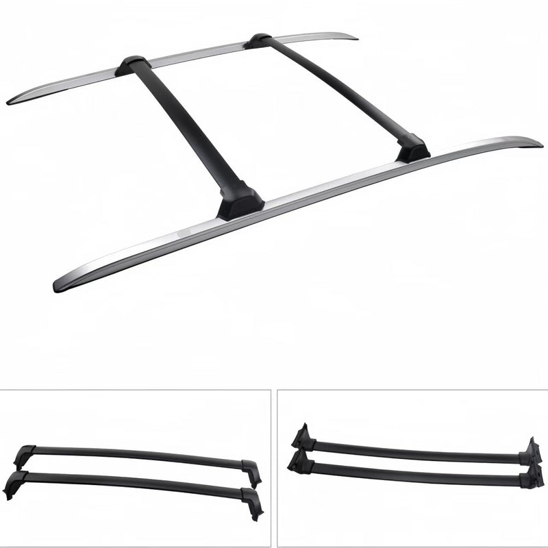 BUFEETERS   Pair Roof Rack Cross Bar Aluminum Alloy Luggage Carrier Fit For 2002 2003 2004 2005 2006 Honda CRV CR-V,Black